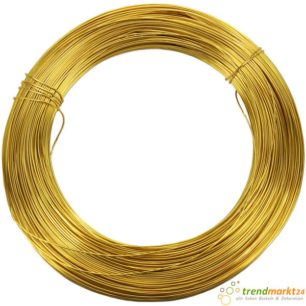 Aludraht gold Ø 1 mm x 150 m eloxierter Basteldraht Schmuckdraht