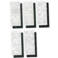 Reliefsticker Weihnachten 10 Blatt schwarz und...