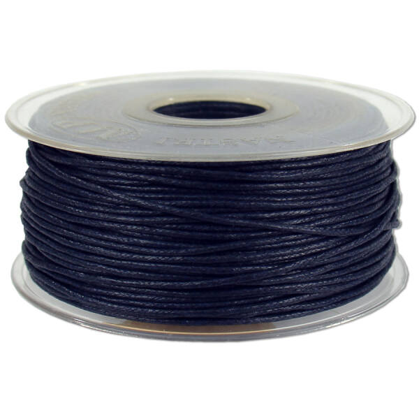 Baumwollkordel 1,5mm blau gewachst 100m lang Kordelband Kordel