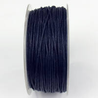 Baumwollkordel 1,5mm blau gewachst 100m lang Kordelband...