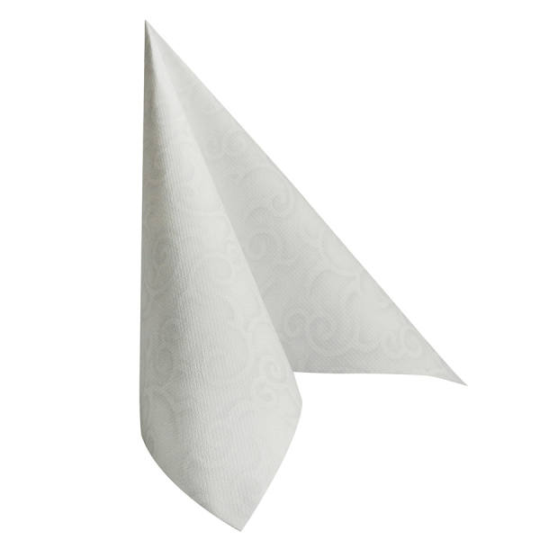 Premiumservietten weiss gemustert ROYAL 40 x 40 cm Formstabil 1/4-Falz Hochzeitsserviette