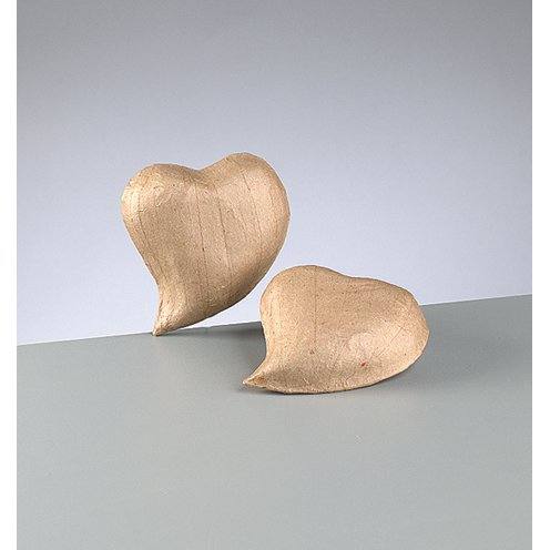 Pappherz 3D-Element Herz geschwungen 15,5 x 11,5 x 3 cm, 1 Stück