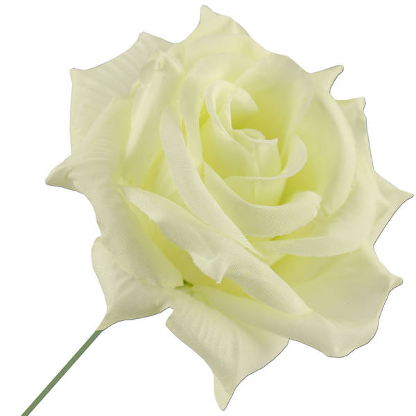 Rose creme Ø 9 cm, 26 cm lang 1 Stück Kunstblume Seidenblume
