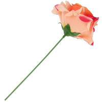 Rose orange rosa Ø 9 cm, 26 cm lang 1 Stück Kunstblume Seidenblume