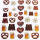 Sticker Herz Lederhose Edelweis Breze und Bier 1 Blatt
