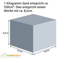 Farbsand türkis 1kg Körnung 0,5 mm Dekosand Bastelsand Sand