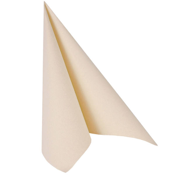 Papierservietten uni champagner 33x33 cm, 50 Stück Textilcharakter