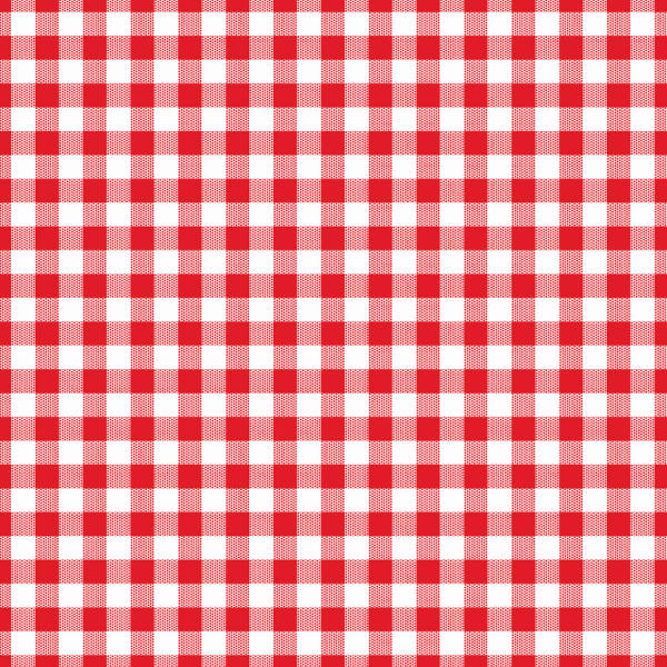 Papierservietten Karo rot weiß 3-lagig, 33x33 cm, 30 Stück