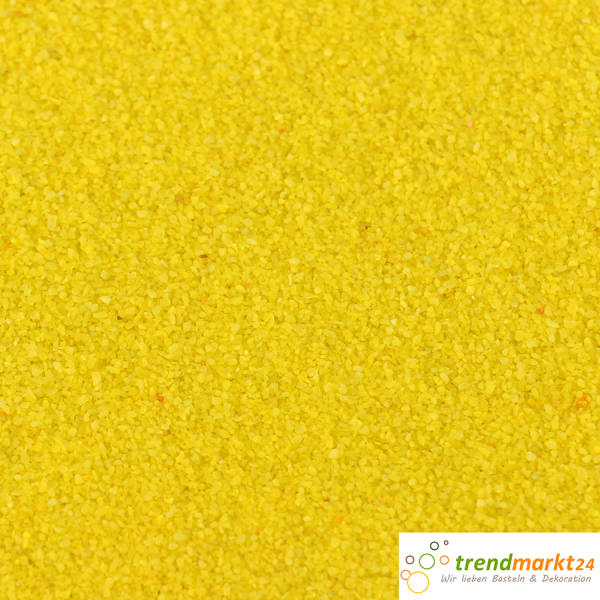 Farbsand gelb 1kg Körnung 0,5 mm Dekosand Bastelsand Sand