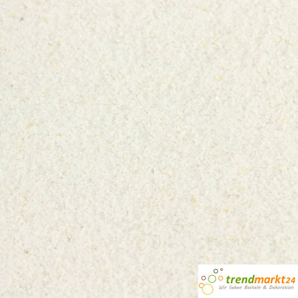 Farbsand weiß 1kg Körnung 0,5 mm Dekosand Bastelsand Sand