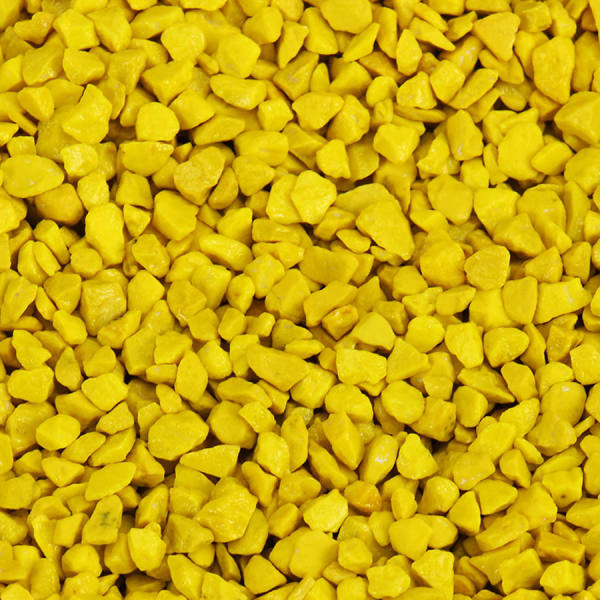 Dekokies gelb 1kg Körnung 2 - 3 mm Bastelkies Deko Granulat Kies