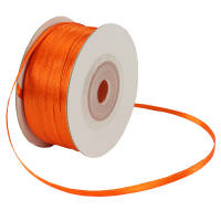 Doppelsatinband orange 1 Rolle 50m x 3mm Satin Band Dekoband