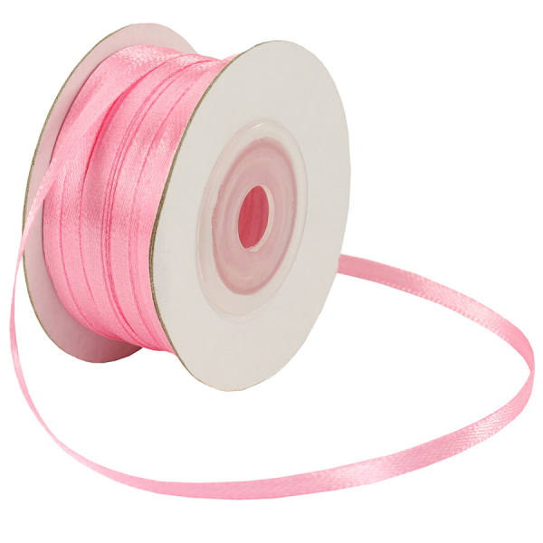 Doppelsatinband rosa 1 Rolle 50m x 3mm Satin Band Dekoband