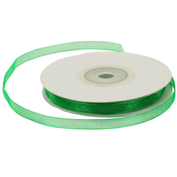 Chiffonband grün 1 Rolle 6mm x 25m Organzaband