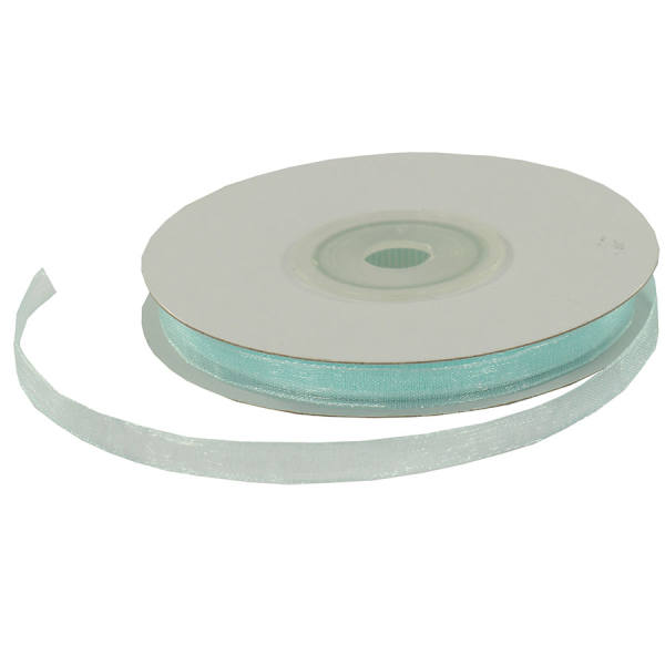 Chiffonband hellblau 1 Rolle 6mm x 25m Organzaband