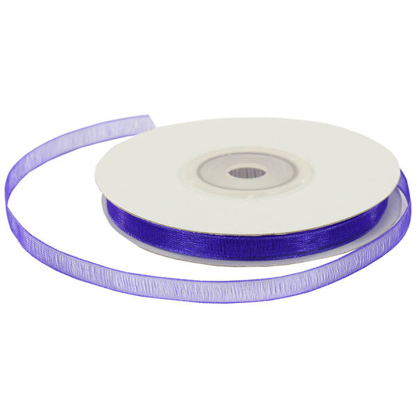 Chiffonband lila 1 Rolle 6mm x 25m Organzaband
