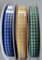 Karoband Set je 3 Rollen 10mm x 25m Dekoband Karo rot...