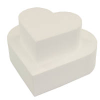 Styropor Torte Herz zweistöckig 17 x 15 x 10 cm Geschenktorte Süßigkeitentorte Tortenrohling