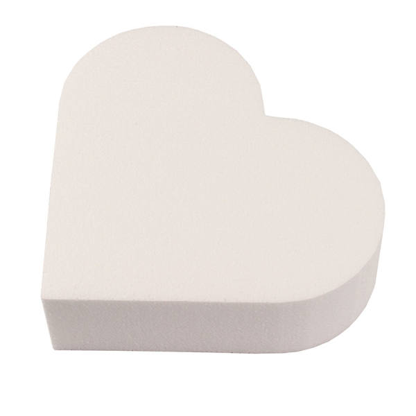 Styropor Herz 15 x 17 x 5 cm Styropor Rohling für Torte