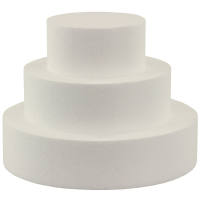 Styropor Torte Kreis dreistöckig Ø 20 x 15 cm Geschenktorte Süßigkeitentorte Tortenrohling
