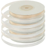 Chiffonband Set 6 Rollen je 6mm x 25m Organzaband Hochzeitsband Satinband Chiffonband