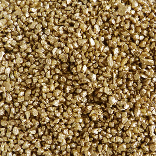 Dekokies gold gelbgold 1kg Körnung 2 - 3 mm Bastelkies Deko Granulat Kies