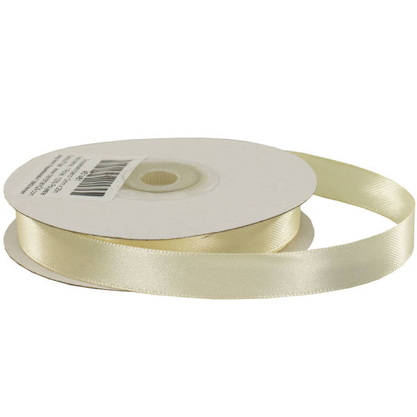 Doppelsatinband creme 1 Rolle 12mm x 25m Satin Band Dekoband