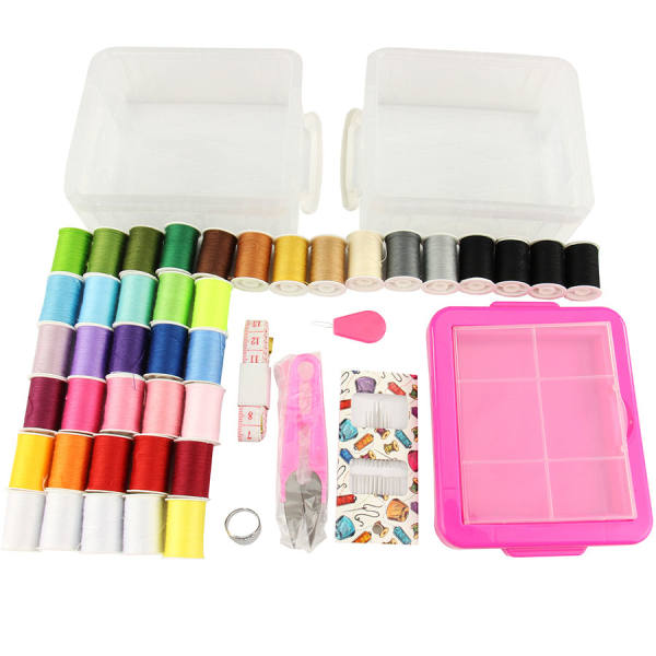 Nähzubehör 56-teilig für Nähmaschine Starter Box mit Nadeln und Nähfaden
