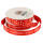 Satinbänder Set Weihnachten rot / weiß Frohe Weihnachten und Sterne Satinband rot Geschenksbänder
