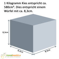 Dekokies zartblau babyblau 1kg Körnung 2 - 3 mm Bastelkies Deko Granulat Kies