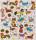 Sticker Hunde 1 Blatt 15x16,5 cm