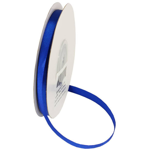 Doppelsatinband royalblau 1 Rolle 6mm x 25m Satin Band Dekoband