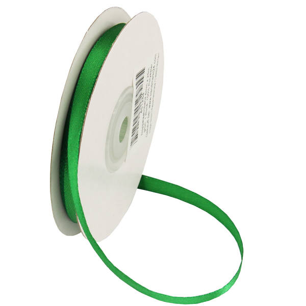 Doppelsatinband grün 1 Rolle 6mm x 25m Satin Band Dekoband