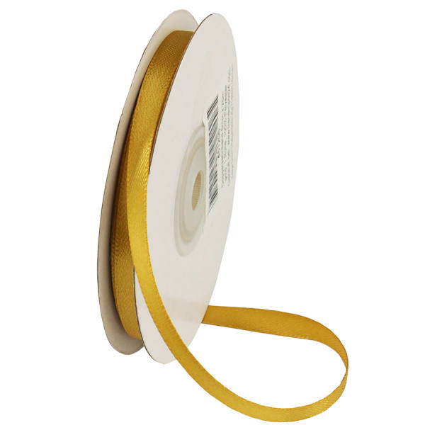 Doppelsatinband gold 1 Rolle 6mm x 25m Satin Band Dekoband