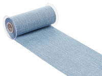 Tischläufer Leinenoptik jeans blau 20 cm breit 10 m...