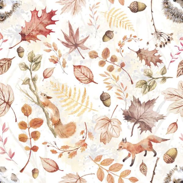Papierservietten Motiv Herbst  rot-braun 3-lagig, 33x33 cm, 20 Stück