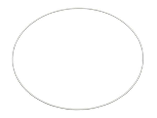 Metallring Drahtring Ø 20 cm weiss Mobile Ring Traumfänger Makramee