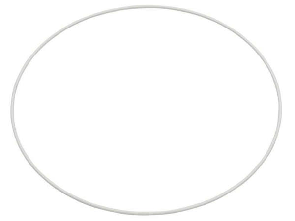 Metallring Drahtring Ø 30 cm weiss Mobile Ring Traumfänger Makramee