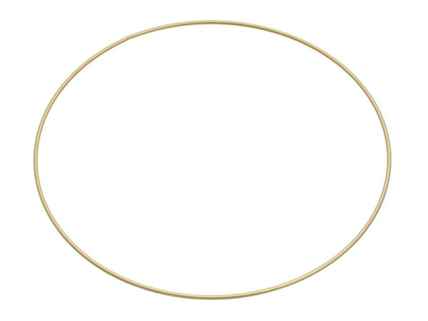Metallring Drahtring Ø 20 cm gold Mobile Ring Traumfänger Makramee