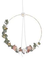 Metallring Drahtring Ø 35 cm silber Mobile Ring Traumfänger Makramee