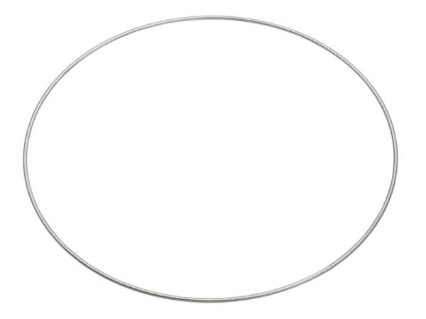 Metallring Drahtring Ø 25 cm silber Mobile Ring Traumfänger Makramee