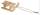 Schlitten hellbraun 7 x 3,6 x 2,3 cm Wichtel Schlitten Deko
