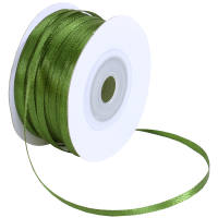 Doppelsatinband olivgrün 1 Rolle 50m x 3mm Satin...