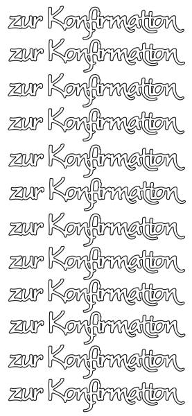 Konturensticker zur Konfirmation silber 1 Blatt