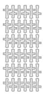 Konturensticker Kreuze silber mit selbstklebend 1 Bogen