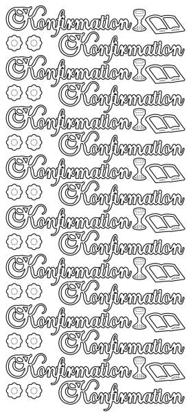Konturensticker Konfirmation gold 1 Blatt