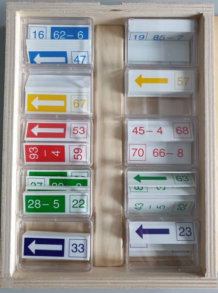 Rechendomino Subtraktion 10 Dominos bis 100