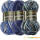 Wolle Set Mix blau 4fädig Sockenwolle je 100g ( 300g insgesamt )