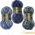 Wolle Set Mix blau 4fädig Sockenwolle je 100g ( 300g insgesamt )