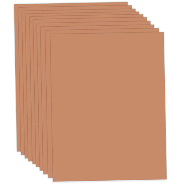 Tonpapier hellbraun, 50x70cm, 10 Bögen, 130 g/m² Tonzeichenpapier